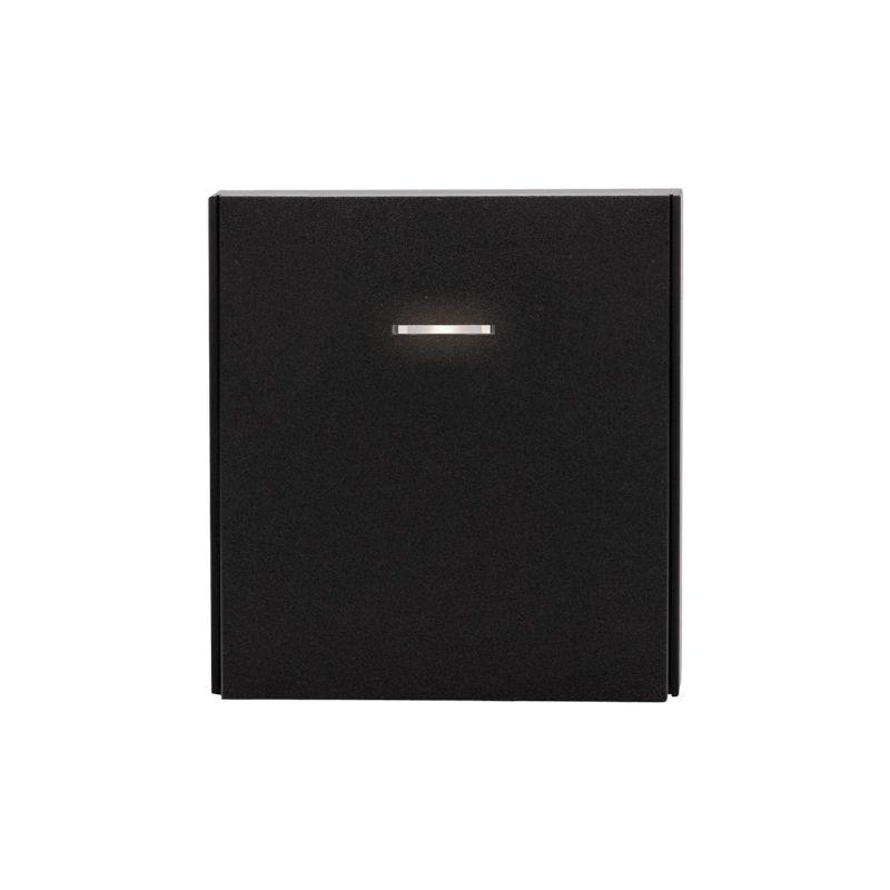 Выключатель проходной (переключатель) 1-кл. СП STRONG MIELE 10А с подсветкой антрацит Kranz KR-78-0716-5