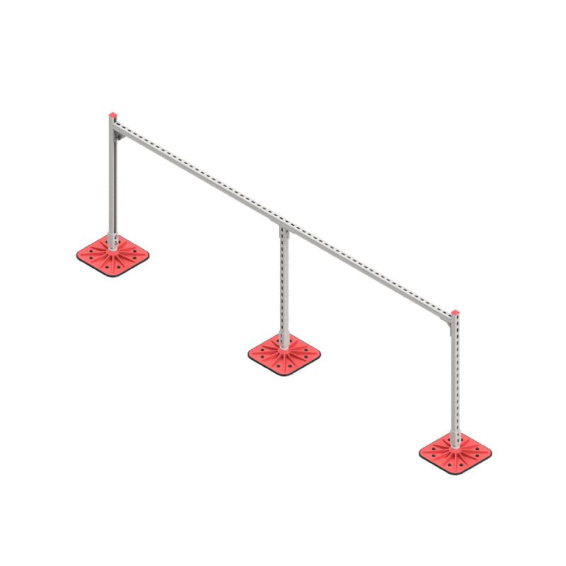 Конструкция опорная для горизонт. прямоугольн. воздуховодов и метал. лотков кабеленесущих систем TECHNORAPTOR FOOT 3000х1000 HD КМ TR0292