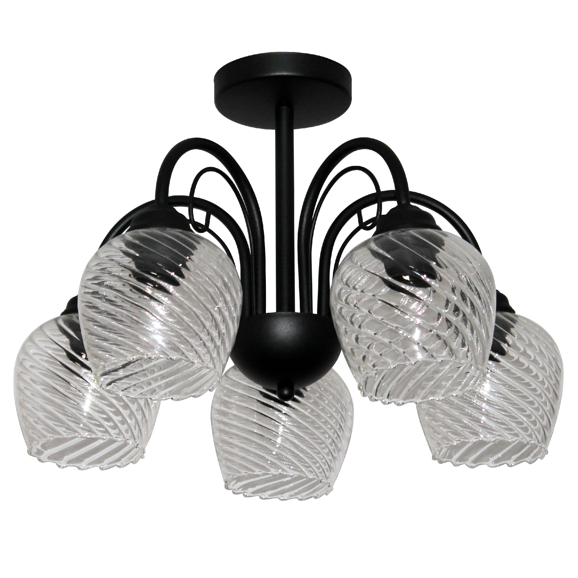 Светильник Берта 151 черн.муар (Плафон 8270) НСБ 01-5х60-132 Е27 ИУ