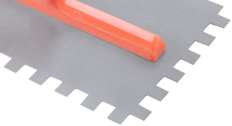 Гладилка зубчатая 280х130мм зуб 10х10мм пластик. ручка стальная КУРС 05139