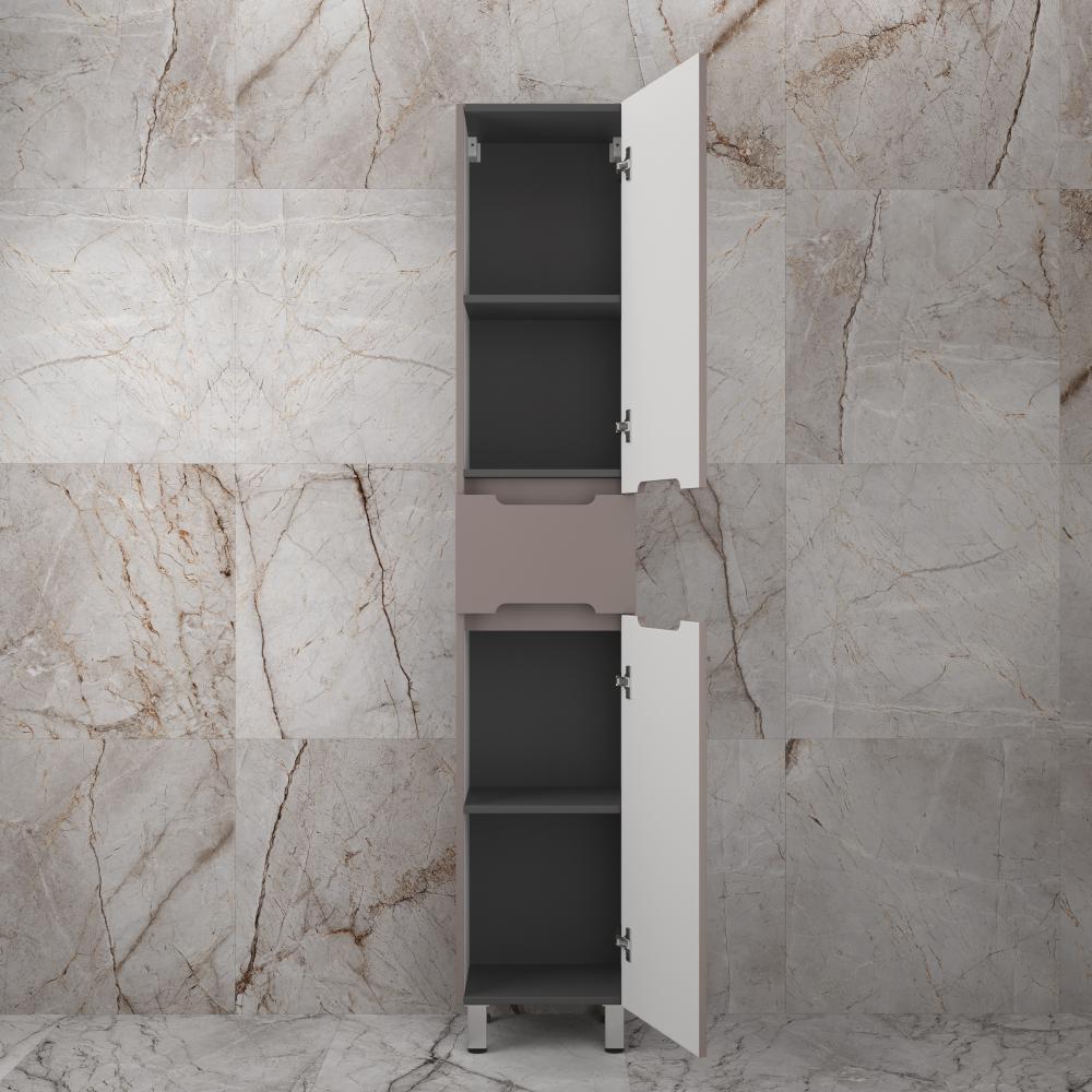 Колонна напольная "Матис" 36 см 1 ящик, тауп темный, PLUS, ЭМАЛЬ