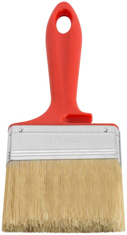 Кисть флейцевая "Крафт" 70мм натур. свет. щетина пластик. ручка с выемкой КУРС 00844