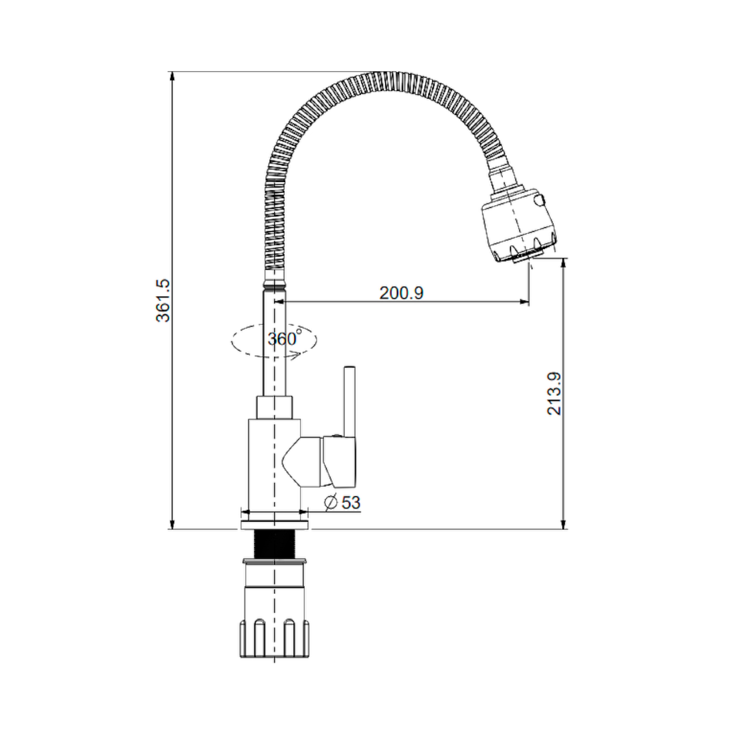 Смеситель для кухни Splenka S201.47.05, сатин