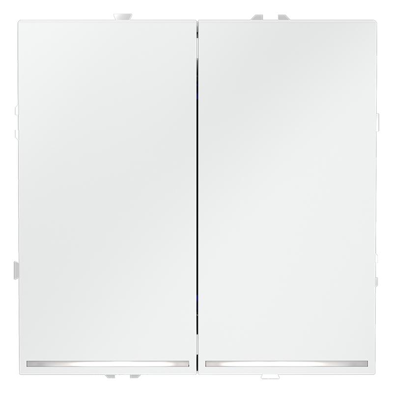 Выключатель 2-кл. СП S70 10А с подсветкой механизм бел. матов. Voltum VLS020202