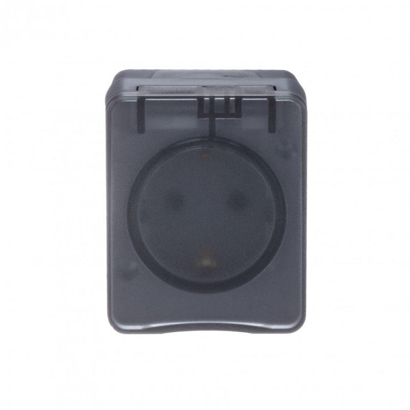 Розетка 1-м ОП AtlasDesign PROFI 16А IP54 250В заземл. защ. шторки антрацит SE ATN544045