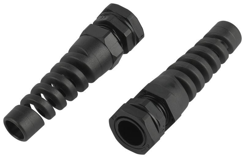 Ввод кабельный (сальник) PGR 11 d5-10мм (d отверст. 18.6мм) IP54 с гибким отводом (уп.10шт) Эра Б0065198