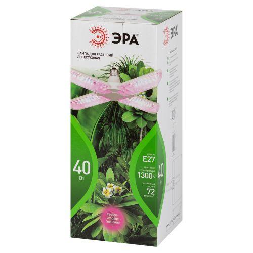 Лампа светодиодная GREEN LINE ФИТО-40W-PL-E27-GR 40Вт E27 для растений 4-х лепестковая красн./син. спектра Эра Б0064525