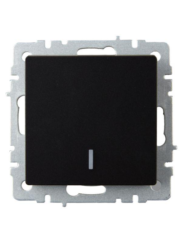 Выключатель проходной 1-кл. СП BRITE ВС10-1-7-БрЧ 10А с индик. механизм черн. IEK BR-V12-1-10-K02