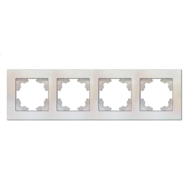 Рамка 4-м Афина универс. жемчуж. Universal A0046-OBr