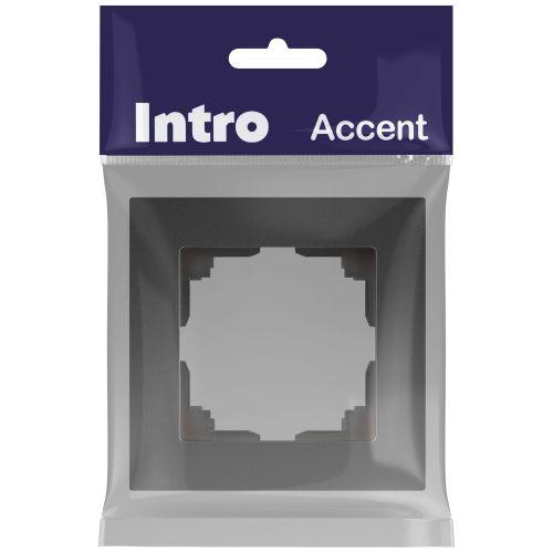 Рамка 1-м СП Accent 6-501-07 графит Intro Б0063756
