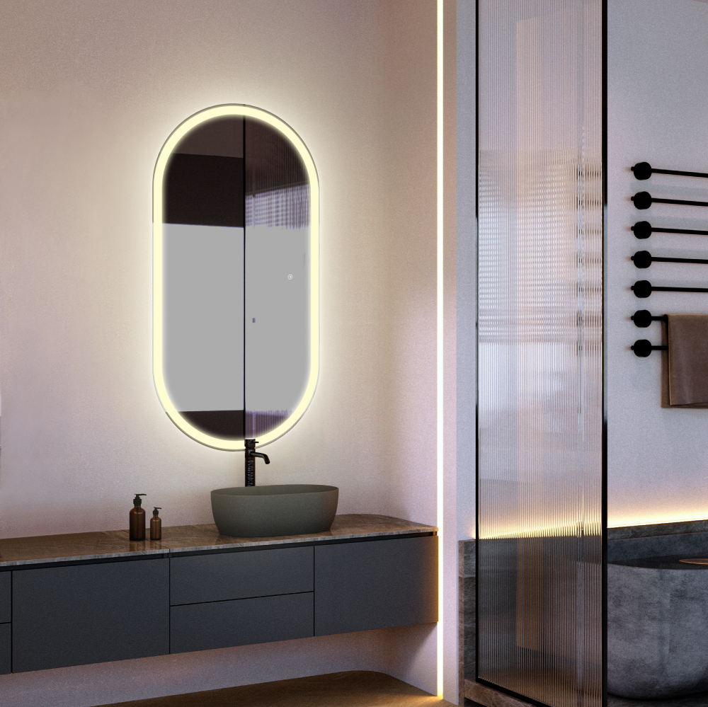 Зеркало ABBER See AG6113SMult с подсветкой, сенсорный выключатель, диммер