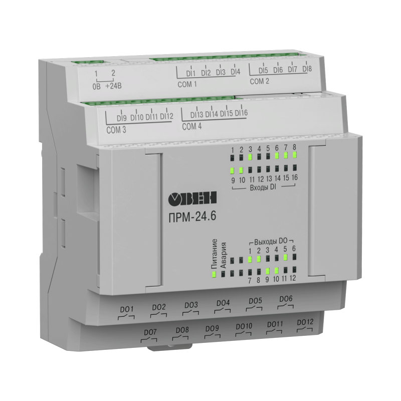 Модуль расширения дискретного ввода/вывода ПРМ-24.6 ОВЕН 141193