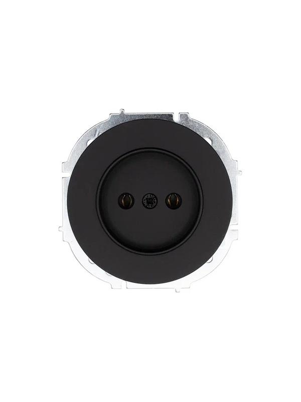 Розетка 1-м СП OSEN без заземл. ПБТ механизм черн. бархат LEZARD 743-4288-121B