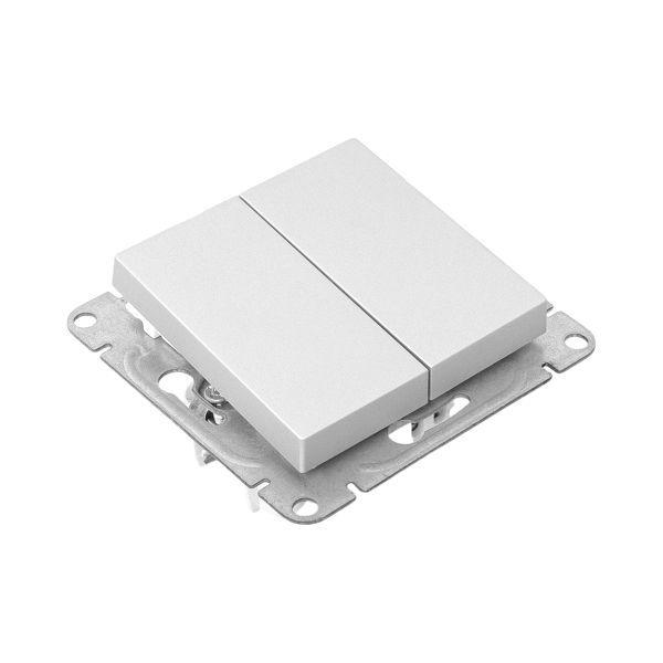 Выключатель кнопочный 2-кл. СП Эпика механизм алюм. EKF UP1-SWA-23