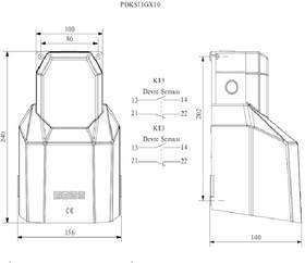 Педаль одиночная 2x(1НО+1НЗ) с защитным кожухом (алюм.) сер. цвета (250В AC 4А) IP65 EMAS PDKS11GX10G