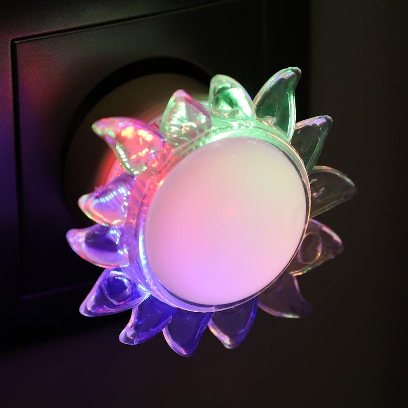 Светильник светодиодный ночник LED "Солнце" RGB 220В Camelion NL-257 15375