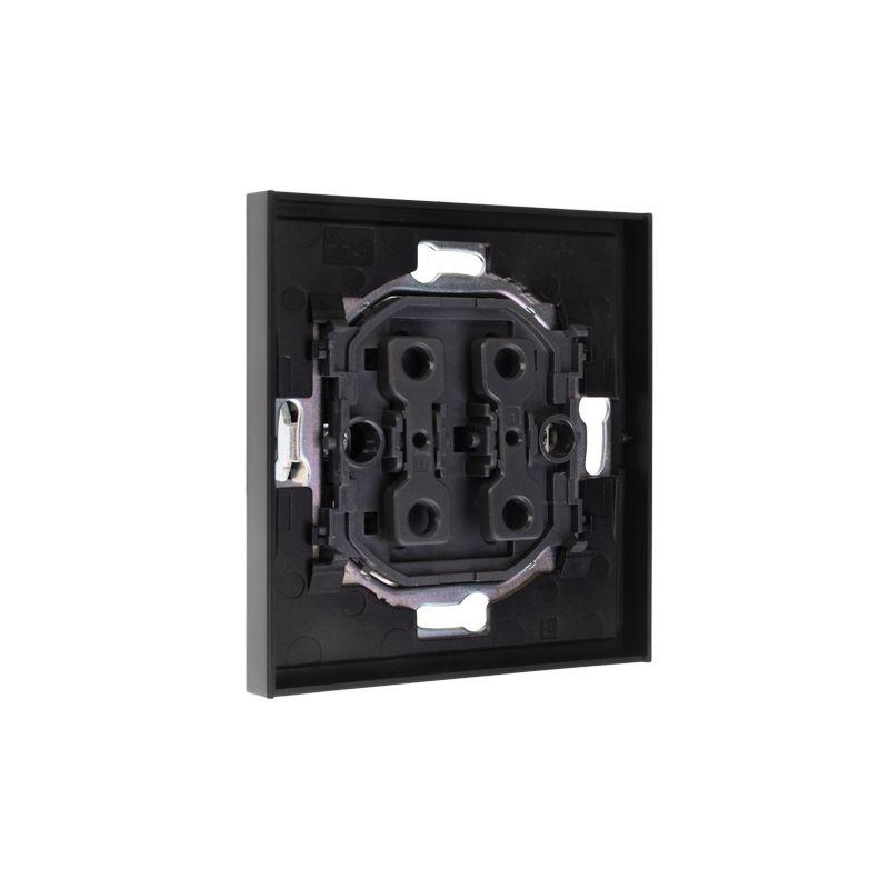 Переключатель проходной 2-кл. СП STRONG 10А антрацит Kranz KR-78-0709-5