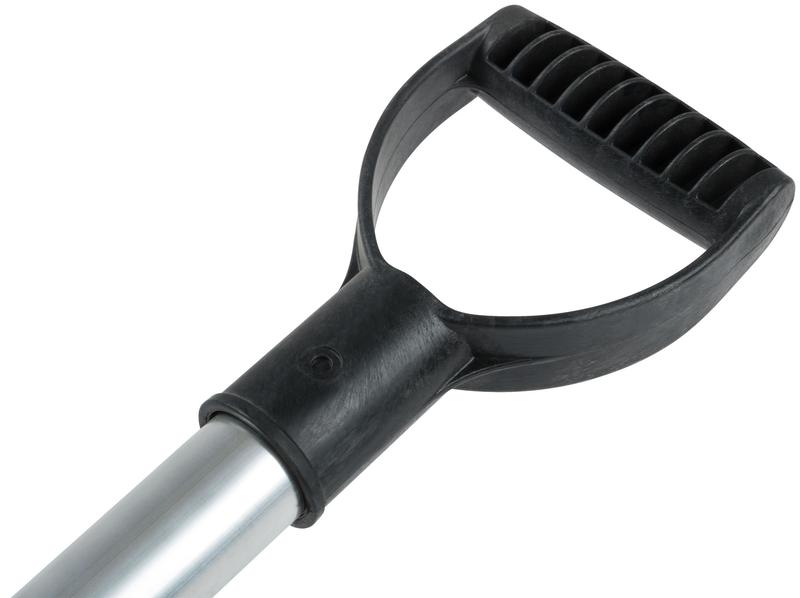 Лопата для уборки снега 380х365х1340мм алюм. черенок; пластик. цветная КУРС 68116