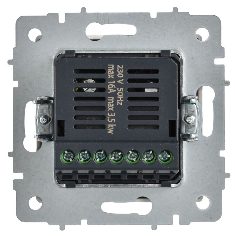 Термостат электронный BRITE СП ТС10-1-БрАБ с индикацией механизм арктич. бел. IEK BR-RT11-K91