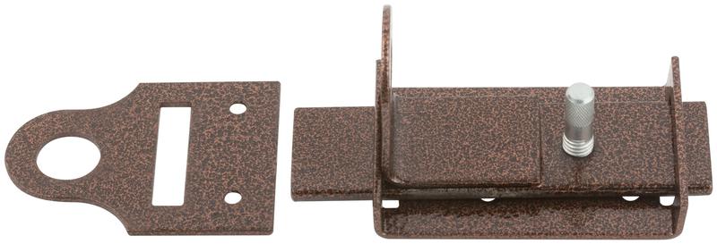 Засов накладной с проушинами медь 66675