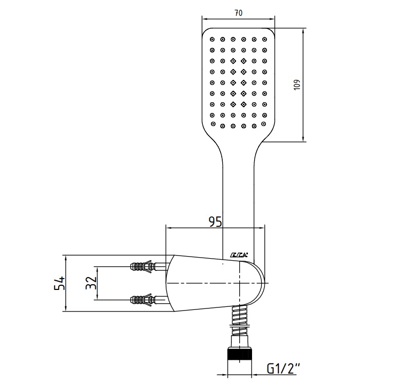 Душевой гарнитур ECA Tiera 102117342EX