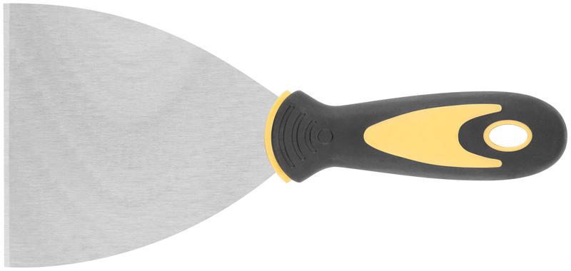 Шпатель нерж. сталь прорезиненная ручка 4дюйм (100мм) FIT 06696