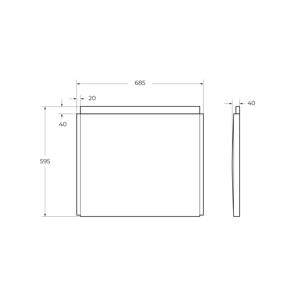 Боковая панель для акриловой ванны с крепежом CEZARES EMP-F-70-SP-W37