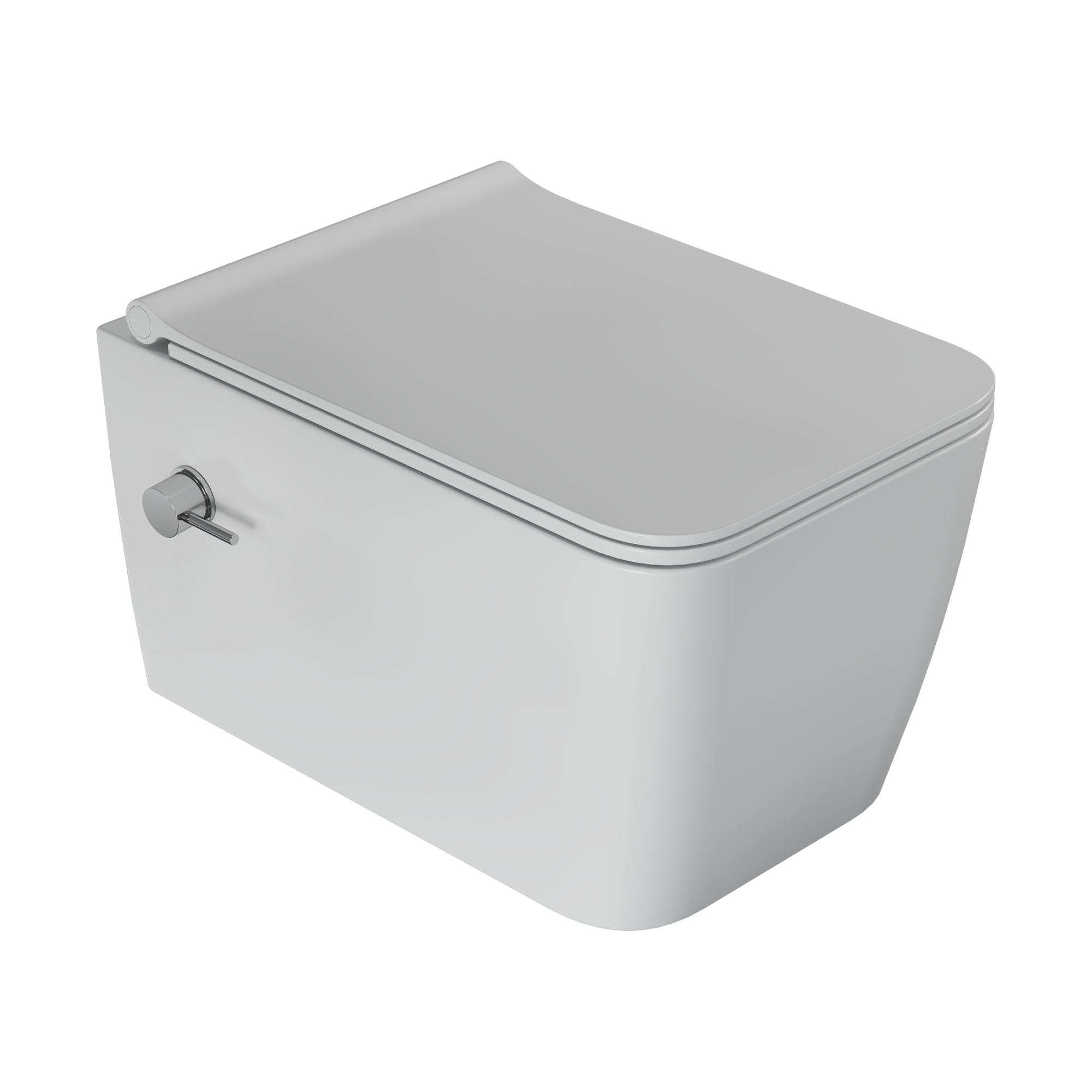 Zen подвесной унитаз матовый белый с крышкой