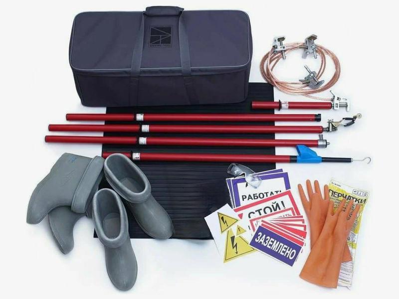 Комплект средств защиты свыше 1000В КСЗ-2Э Премиум с протоколами испытаний ЭЛЕКТРО ТРЕЙД ET-KSZ-2E-P-P