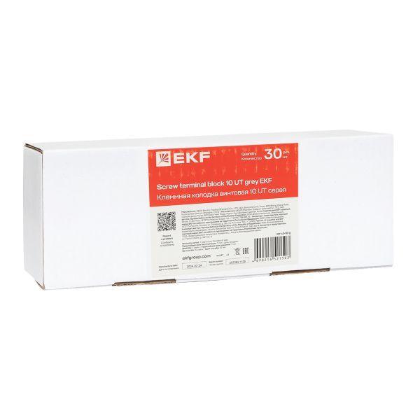 Колодка клеммная винтовая 10 UT сер. EKF scr-ut-10-g