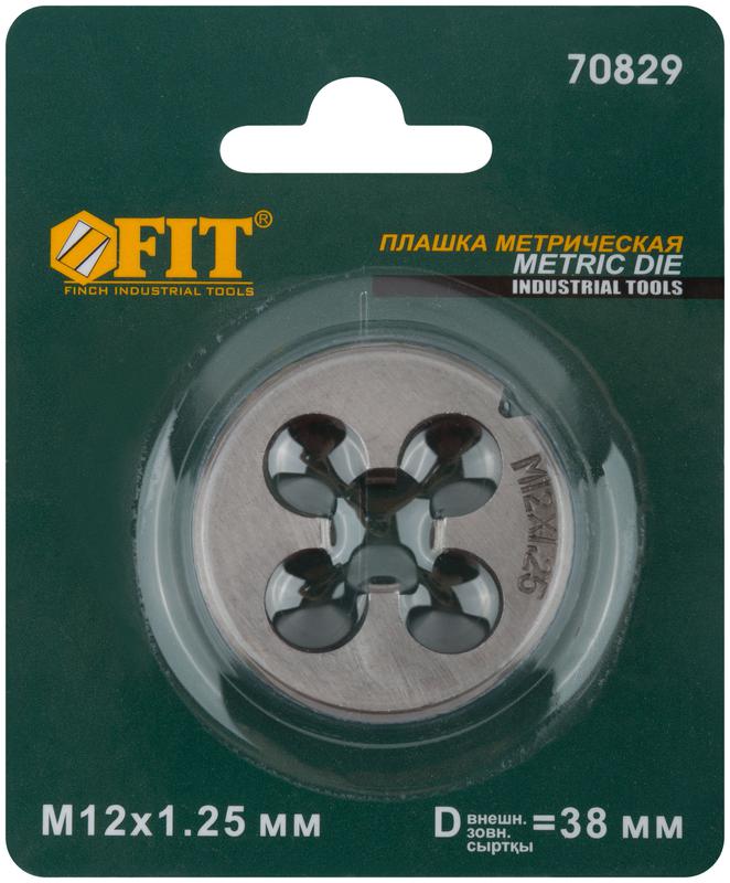 Плашкаметрическая легированная стальм12х1.25мм FIT 70829