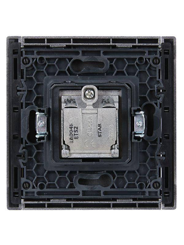 Розетка 2-м TV+SAT FORTE&PIANO FP538 сталь IEK FP-AF20-O-K46