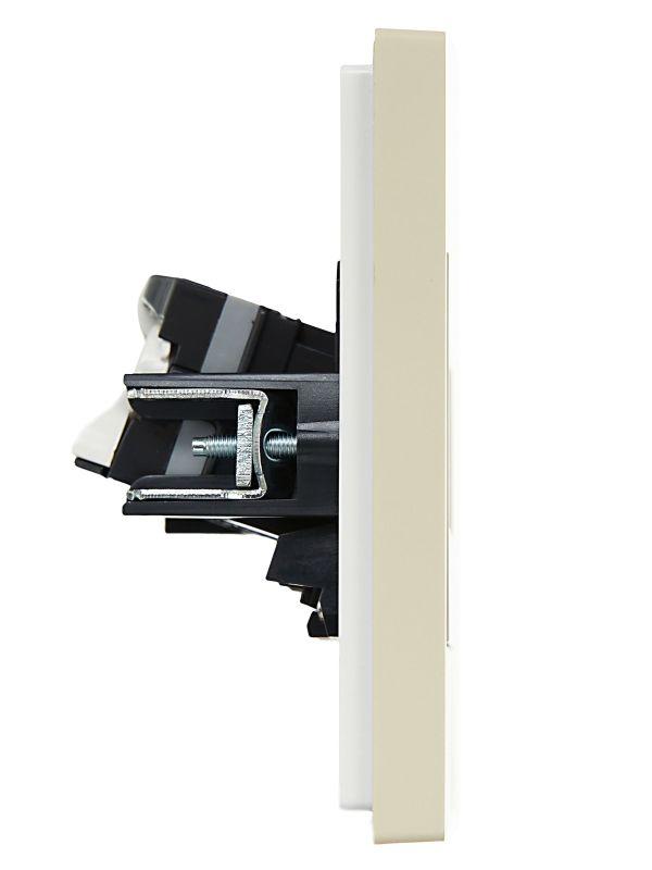 Розетка компьютерная 2-м RJ45 кат.5E FORTE&PIANO FP433 ваниль IEK FP-K20-1-K10