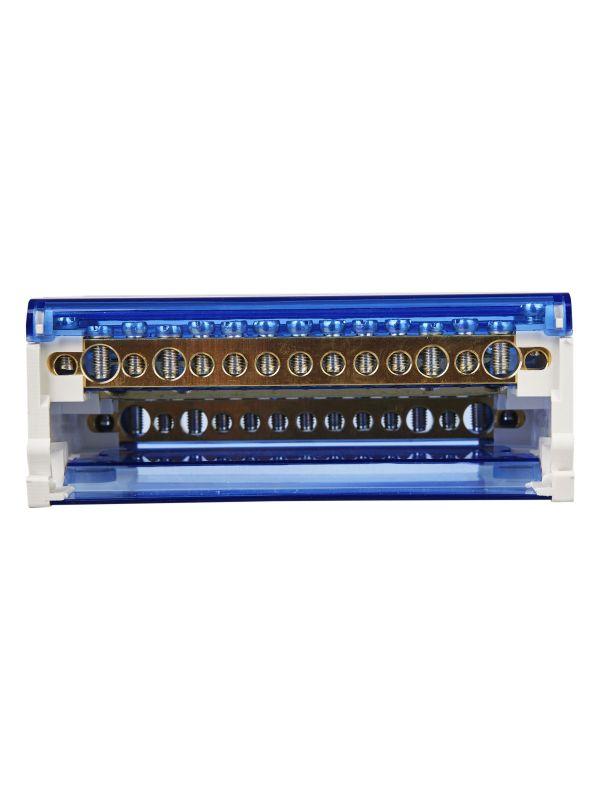 Шина на DIN-рейку в корпусе (кросс-модуль) ШНК 4х15 3L+PEN IEK YND10-4-15-125