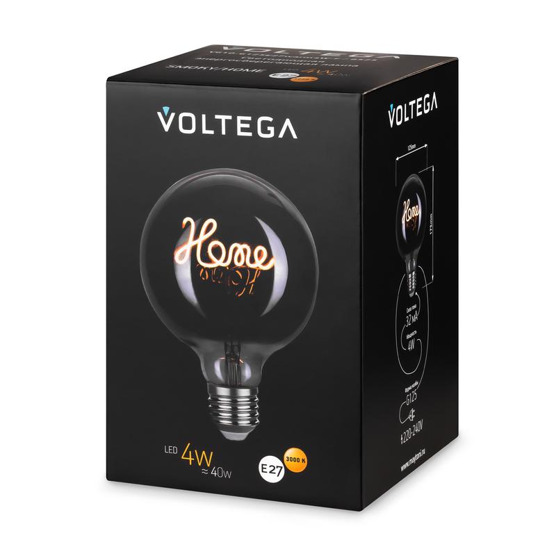 Лампа светодиодная филаментная Loft 271 G125 4Вт 3000К E27 Voltega 8525
