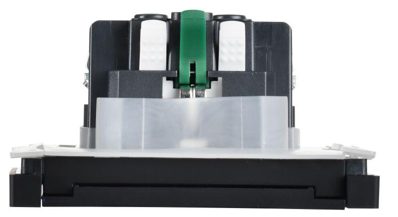 Розетка СП FORTE&PIANO16А IP44 FP119 с заземл. защ. шторки с крышкой безвинт. крепл. черн. IEK FP-R16-16-1-44-K02