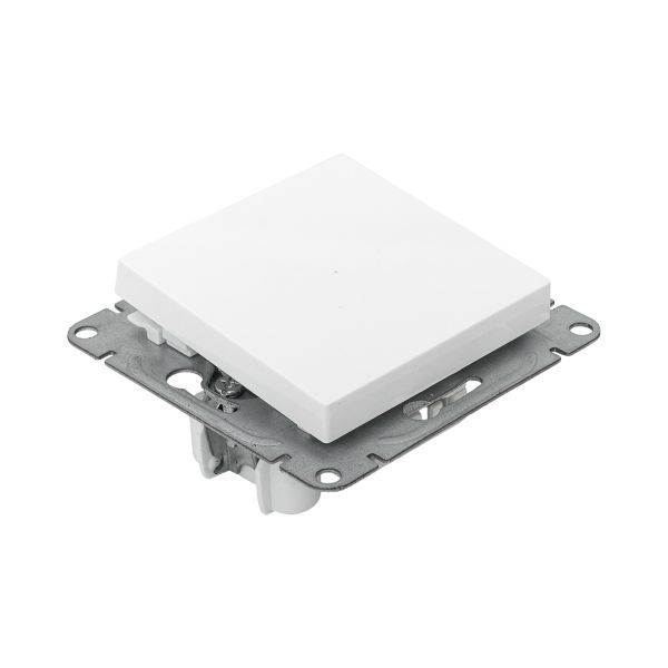 Выключатель кнопочный 1-кл. СП Эпика механизм бел. EKF UP1-SWW-13