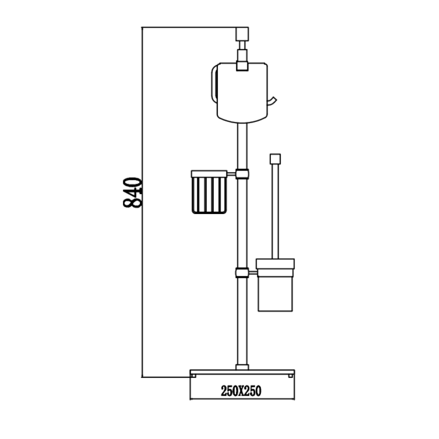 Напольная стойка Savol S-0Y650H, черный