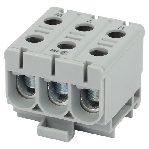 Клемма силовая вводная тройная КСВ NO-224-143 (KE61.03) 6-50кв.мм L сер. Эра Б0065582