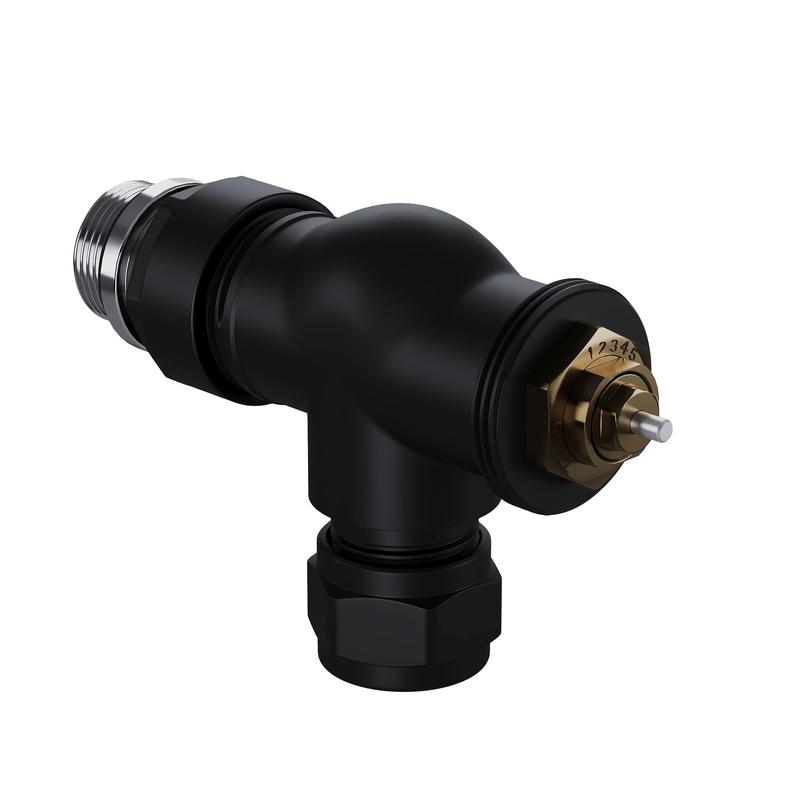 Набор термостатический осевой Design Pro 15мм М30х1.5 черн. Royal Thermo НС-1646644