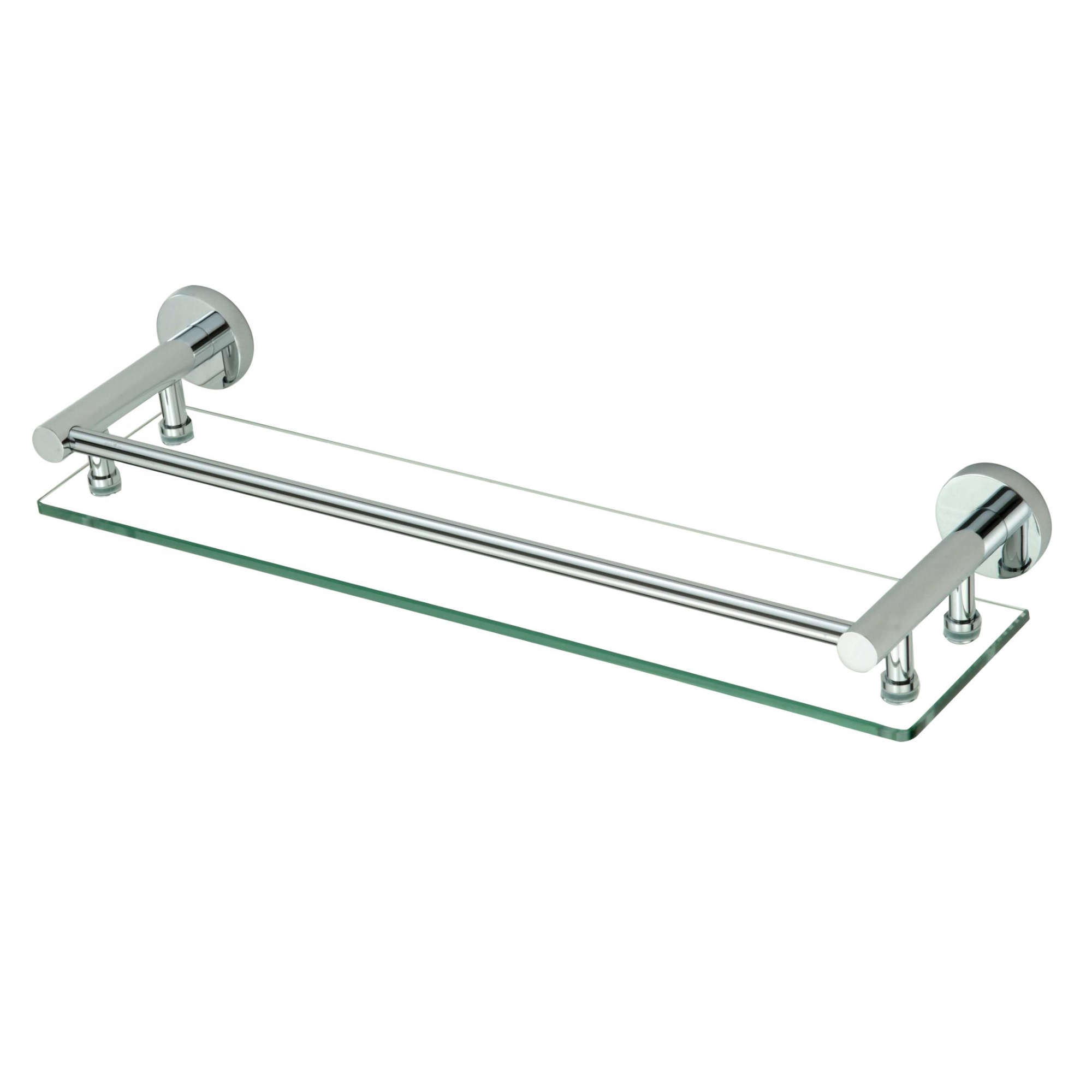 Полка стеклянная Savol S-508791, хром