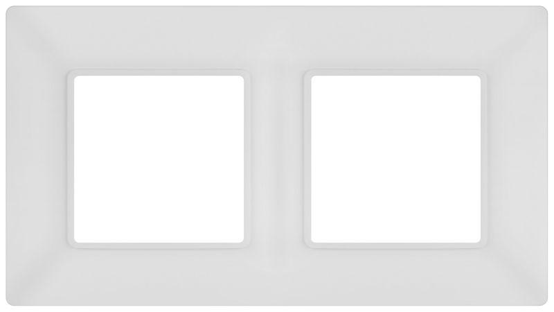 Рамка 2-м Elegance 14-5002-01М для розеток и выключателей матов. бел. Эра Б0065814