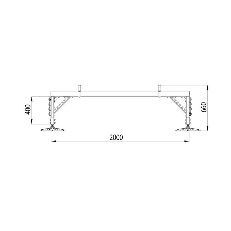 Конструкция опорная для установки оборудования TECHNORAPTOR FOOT 2000х2500 HD КМ TR0250