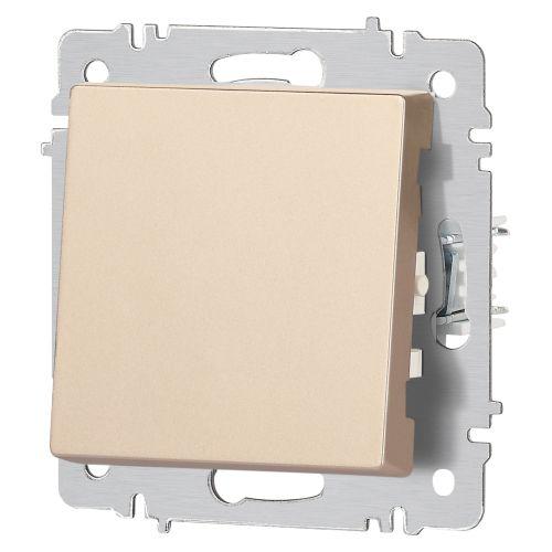 Кнопка Accent 6-109-04 10А-250В IP20 СУ шампань Intro Б0063610