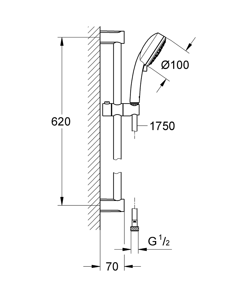 Душевой гарнитур Grohe Tempesta New Cosmopolitan 27786002