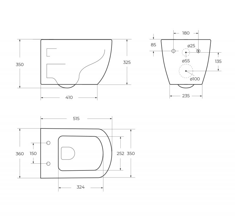 Унитаз подвесной безободковый BelBagno CARINA BB514CHR/BB5046SC