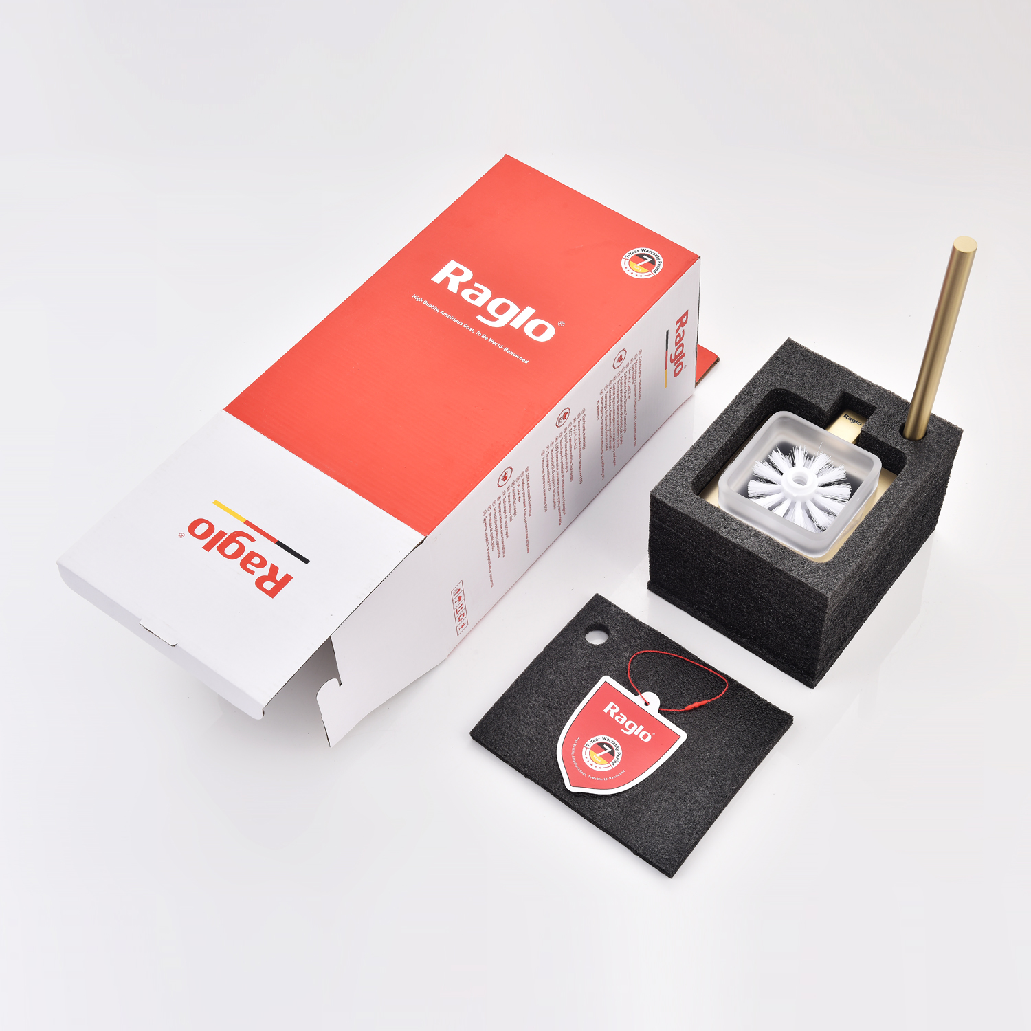 Ершик настенный Raglo R301.10.03, золотой сатин