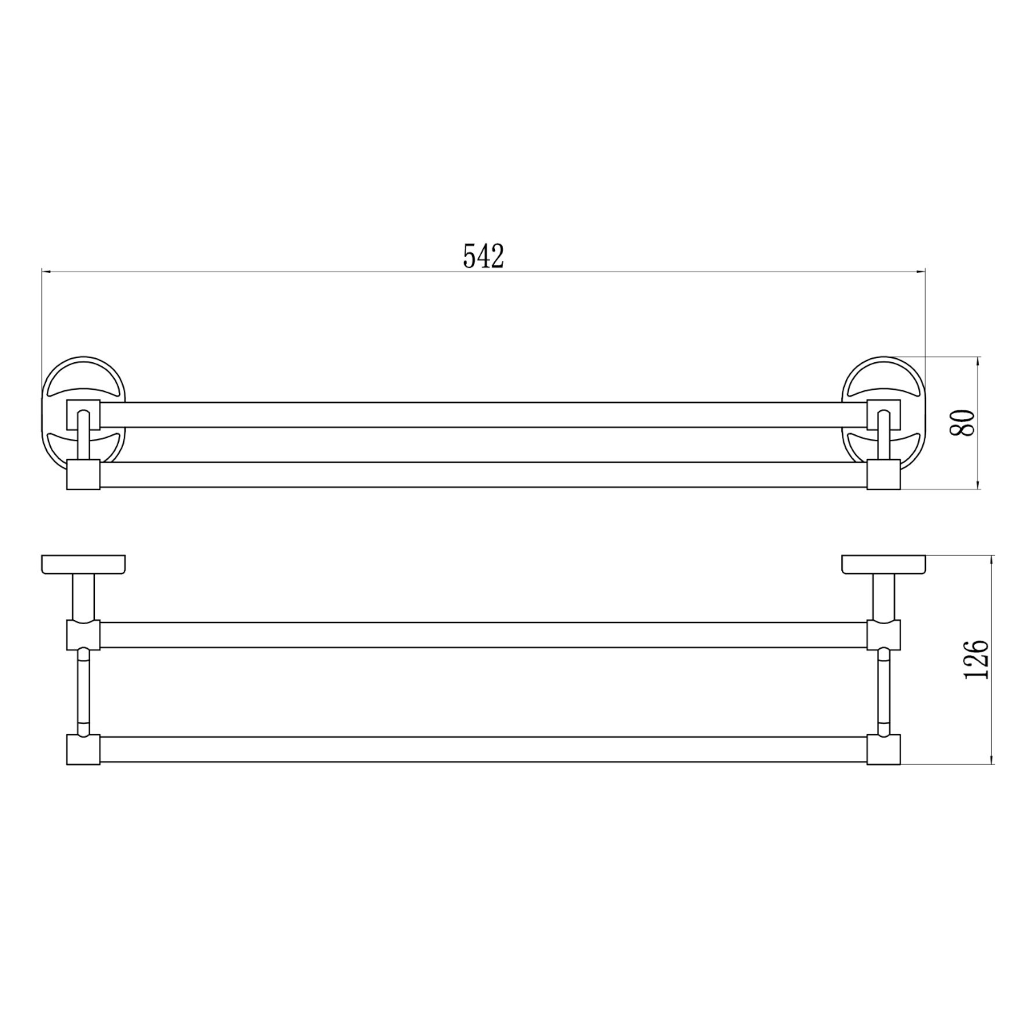 Полотенцедержатель Savol S-007048, хром