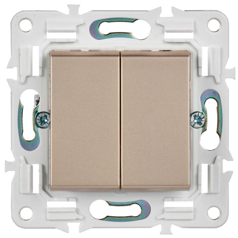 Выключатель перекрестный 2-кл. SKANDY 10А SK-V06Sa песочн. IEK SK-V23-0-10-K98