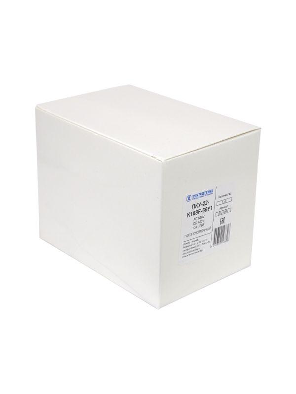 Пост управления ПКУ-22-K188F-65У1 1 гриб без фиксации 2НЗ IP65 красн. Электротехник ET014862
